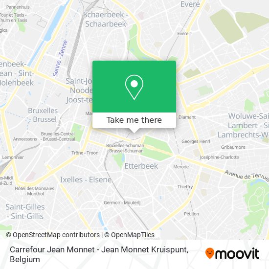 Carrefour Jean Monnet - Jean Monnet Kruispunt map