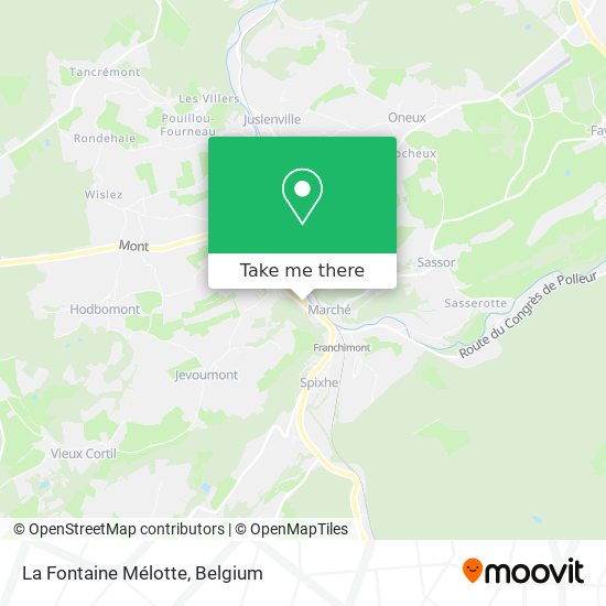 La Fontaine Mélotte map