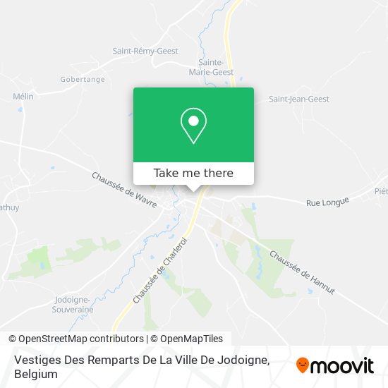 Vestiges Des Remparts De La Ville De Jodoigne plan
