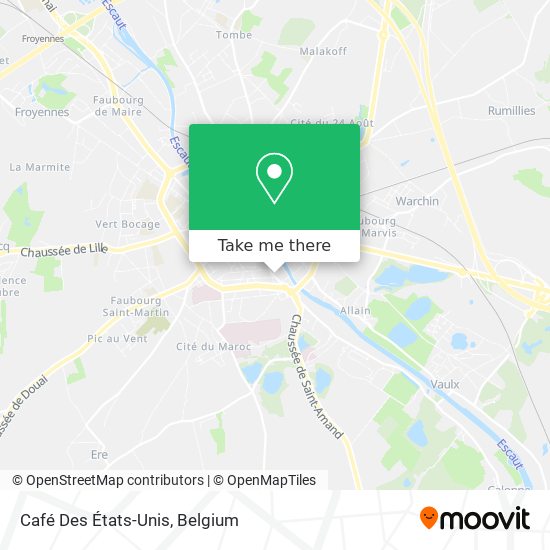 Café Des États-Unis map