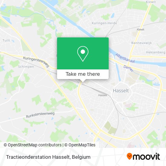 Tractieonderstation Hasselt map