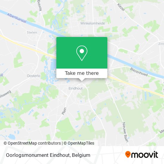 Oorlogsmonument Eindhout map