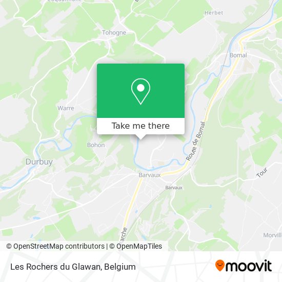 Les Rochers du Glawan map