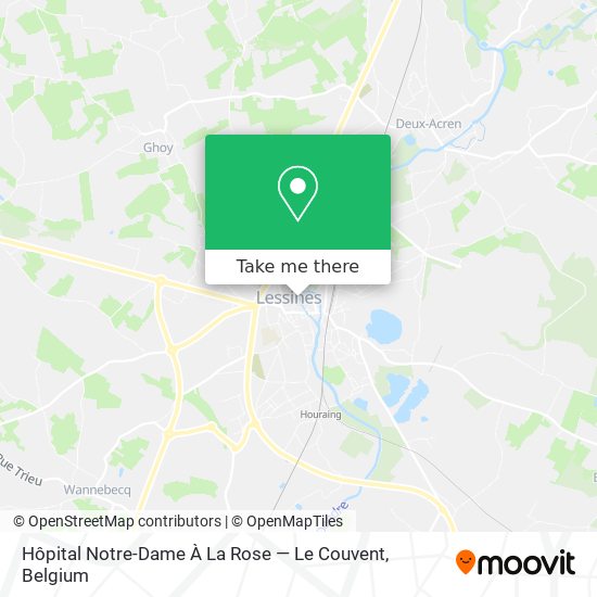 Hôpital Notre-Dame À La Rose — Le Couvent map