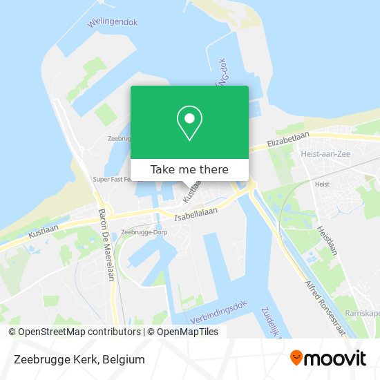 Zeebrugge Kerk map