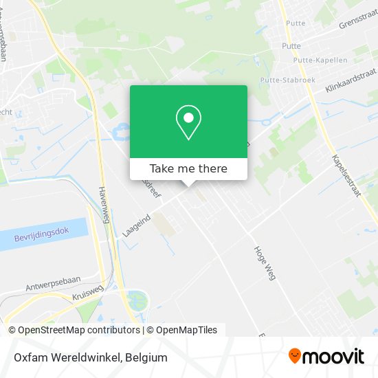 Oxfam Wereldwinkel map