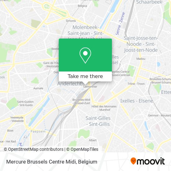 Mercure Brussels Centre Midi map