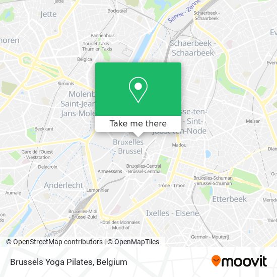 Brussels Yoga Pilates map