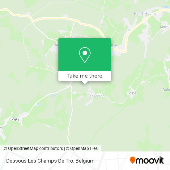 Dessous Les Champs De Tro map