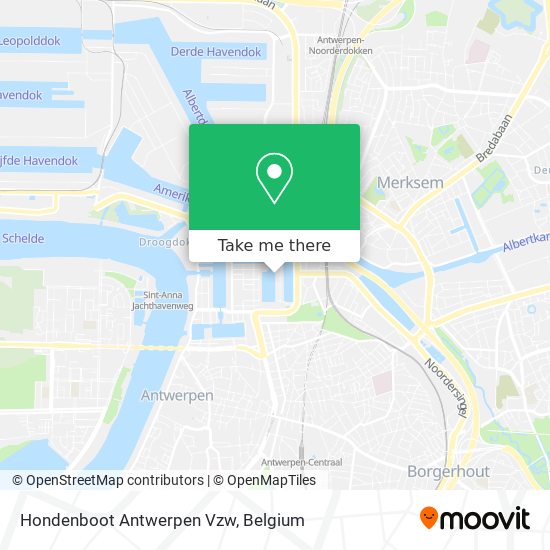 Hondenboot Antwerpen Vzw map