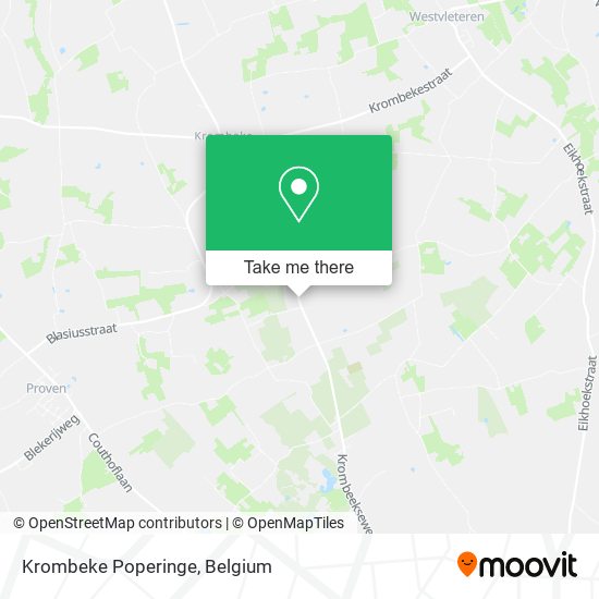 Krombeke Poperinge map