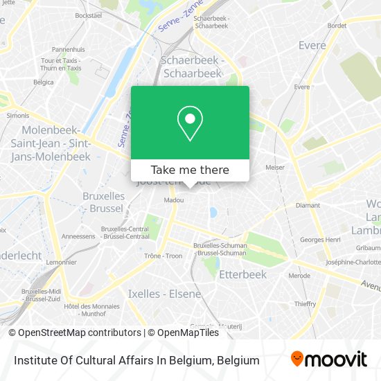 Institute Of Cultural Affairs In Belgium map