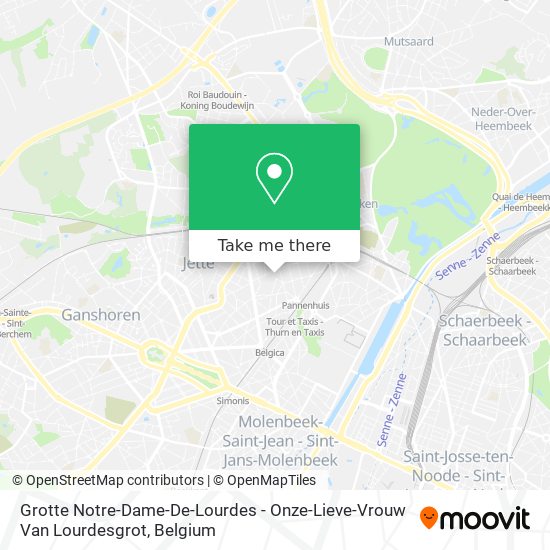 Grotte Notre-Dame-De-Lourdes - Onze-Lieve-Vrouw Van Lourdesgrot map