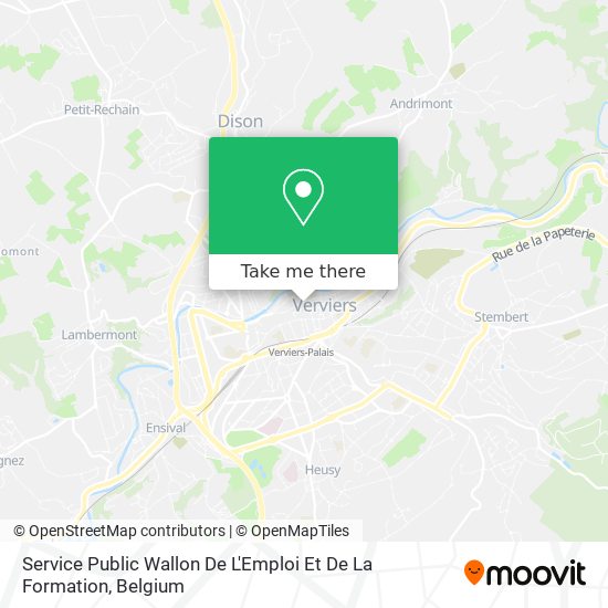 Service Public Wallon De L'Emploi Et De La Formation map