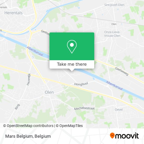 Mars Belgium map