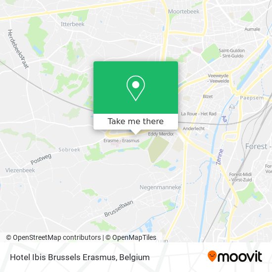 Hotel Ibis Brussels Erasmus map