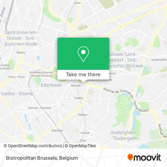 Bistropolitan Brussels map