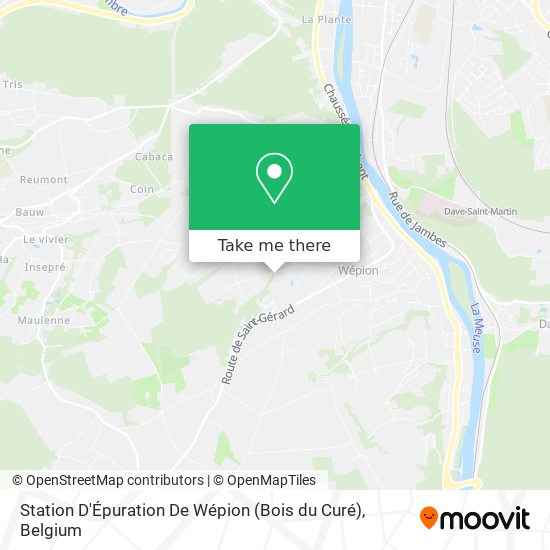 Station D'Épuration De Wépion (Bois du Curé) map