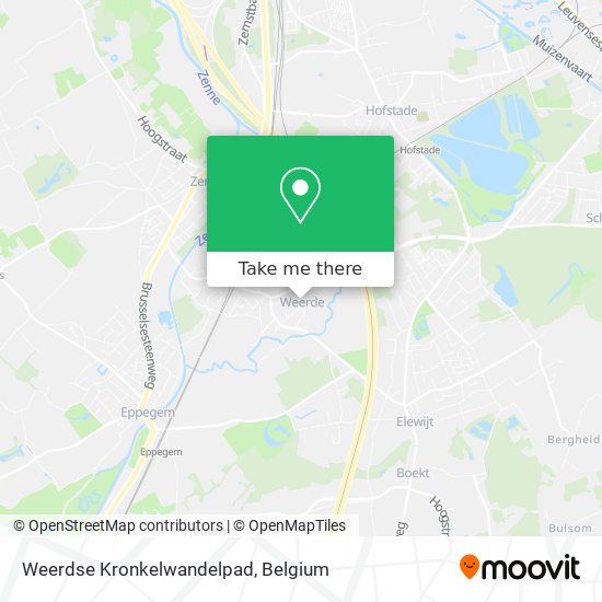 Weerdse Kronkelwandelpad map