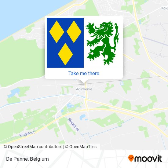 De Panne map