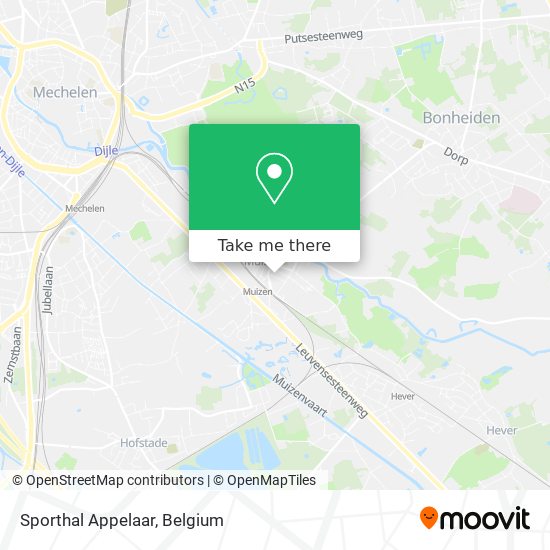 Sporthal Appelaar map