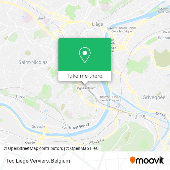 Tec Liège Verviers map