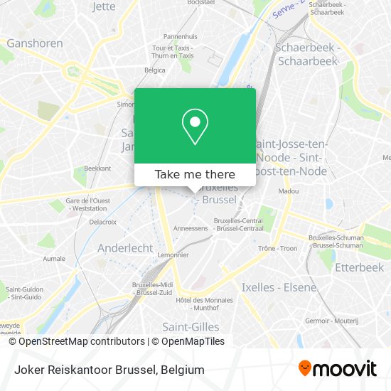 Joker Reiskantoor Brussel plan