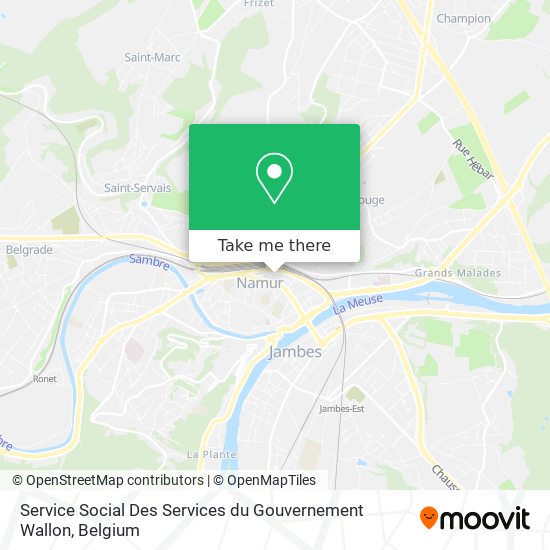 Service Social Des Services du Gouvernement Wallon map