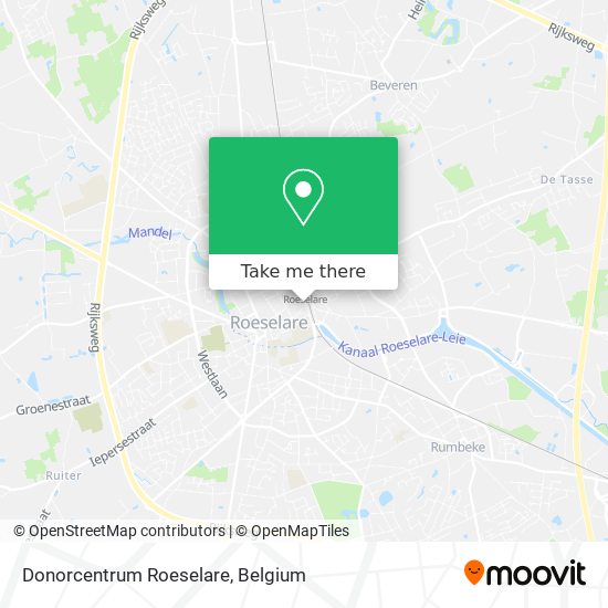 Donorcentrum Roeselare map