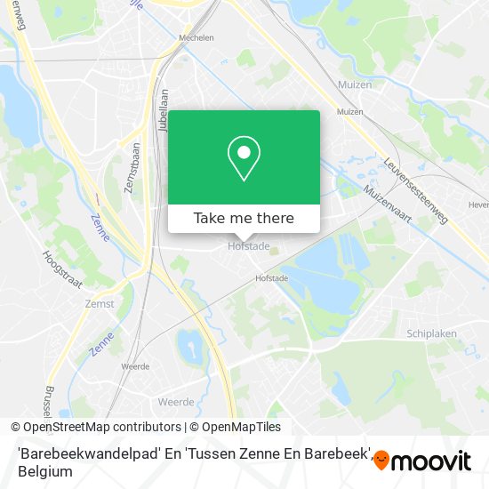'Barebeekwandelpad' En 'Tussen Zenne En Barebeek' map