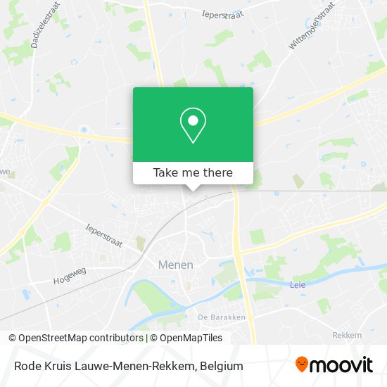 Rode Kruis Lauwe-Menen-Rekkem map