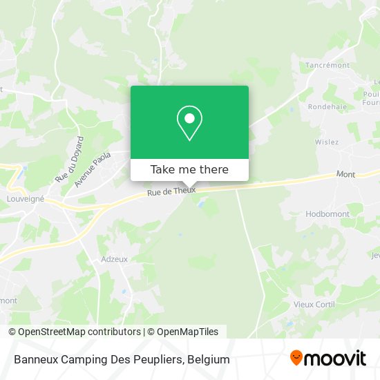 Banneux Camping Des Peupliers map