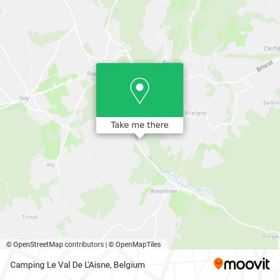 Camping Le Val De L'Aisne map