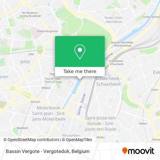 Bassin Vergote - Vergotedok map