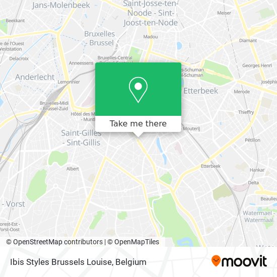 Ibis Styles Brussels Louise map