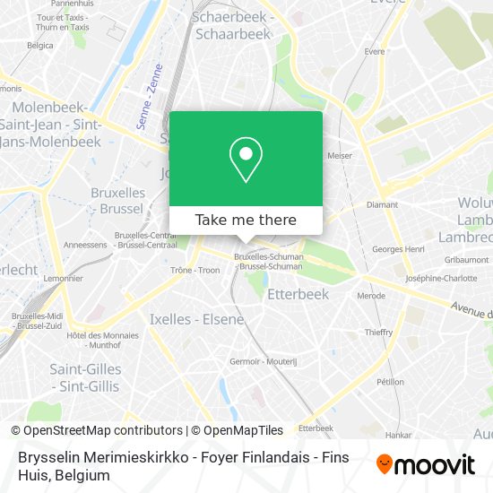 Brysselin Merimieskirkko - Foyer Finlandais - Fins Huis map