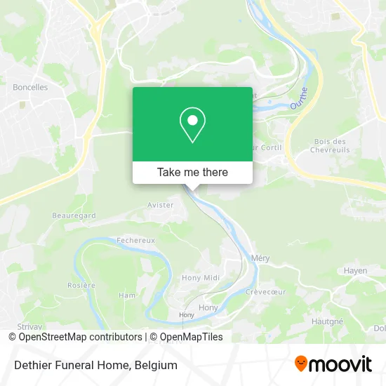 Dethier Funeral Home map