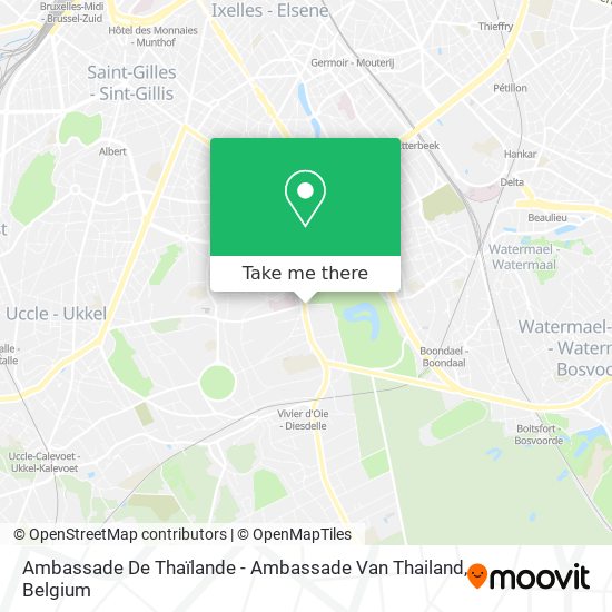 Ambassade De Thaïlande - Ambassade Van Thailand map