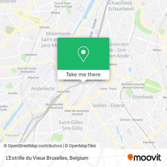 L’Estrille du Vieux Bruxelles plan