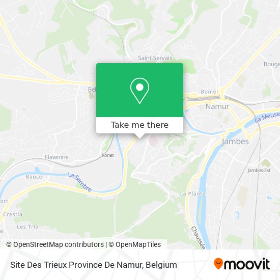 Site Des Trieux Province De Namur plan