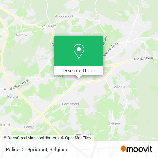 Police De Sprimont map