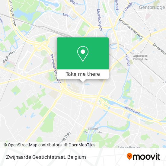 Zwijnaarde Gestichtstraat map