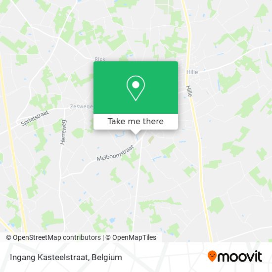 Ingang Kasteelstraat map