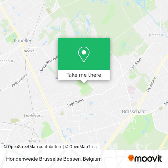 Hondenweide Brusselse Bossen map