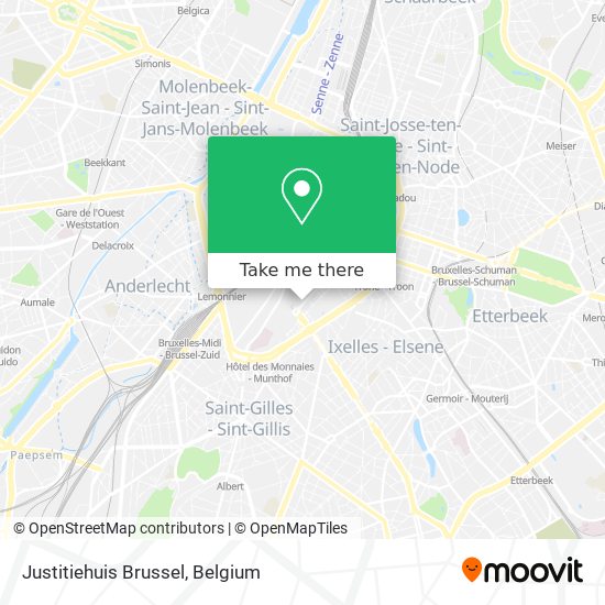 Justitiehuis Brussel map