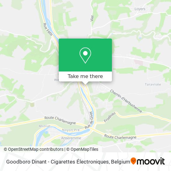 Goodboro Dinant - Cigarettes Électroniques map