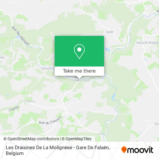 Les Draisines De La Molignéee - Gare De Falaën map
