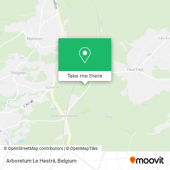 Arboretum Le Hestrê map