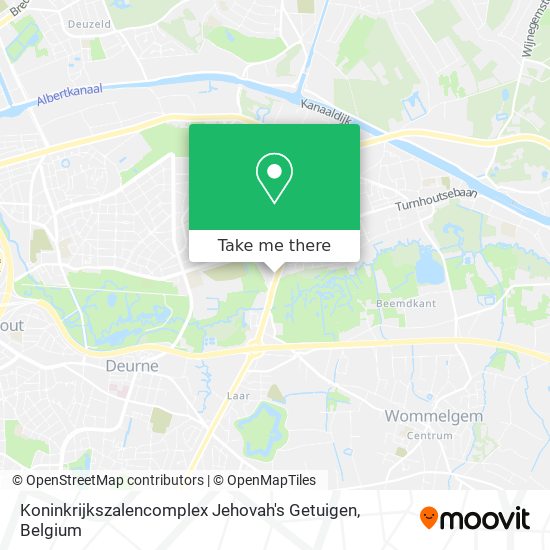 Koninkrijkszalencomplex Jehovah's Getuigen map