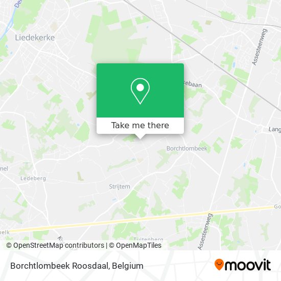 Borchtlombeek Roosdaal map